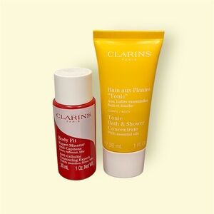 Clarins 2PC Bundle - Bath & Shower Tonic & Body Fit NWT